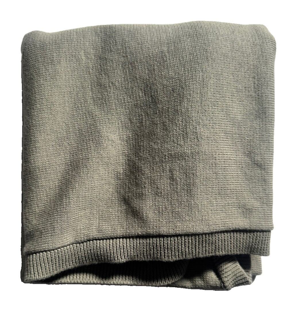 Quincy Mae Baby Knit Blanket Gray Taupe Neutral 33x33 Nursery Stroller